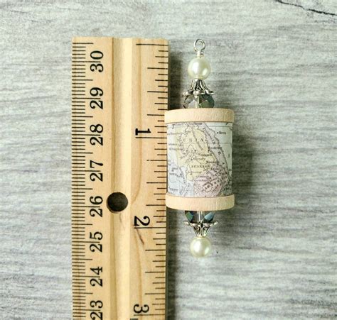 Map Thread Spool Beaded Christmas Ornaments Set Of 3 Old Etsy