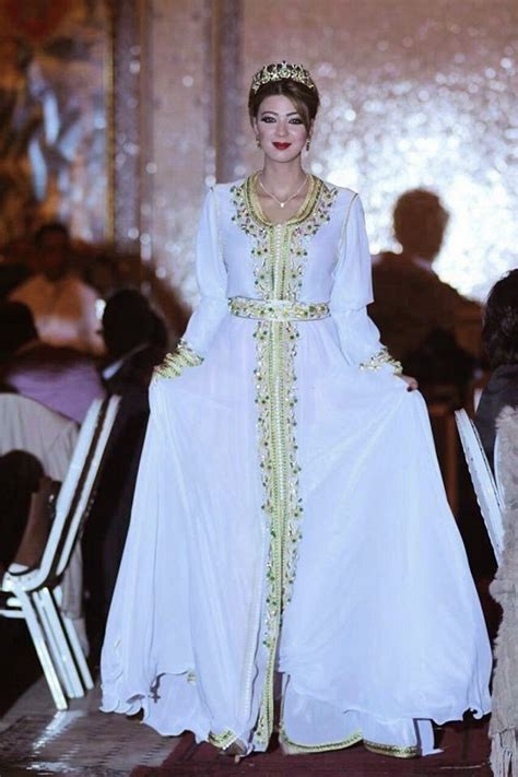 2016 Arabic Dubai White Dress Long Sleeves Muslim Kaftan Formal Gowns