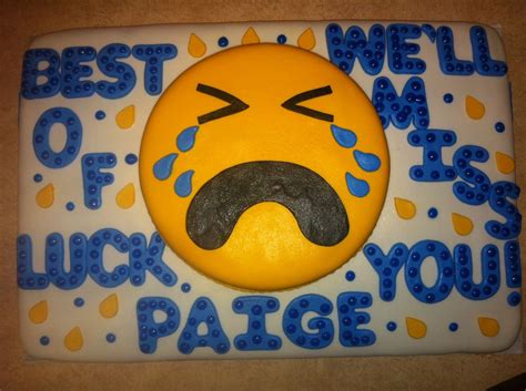 .but we won't forget that half look, half cracked smile.at first. We will miss you cake! | Farewell cake, Goodbye cake, Bon ...