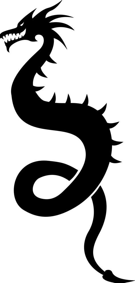 Dragon Silhouette | Dragon silhouette, Silhouette clip art, Silhouette stencil