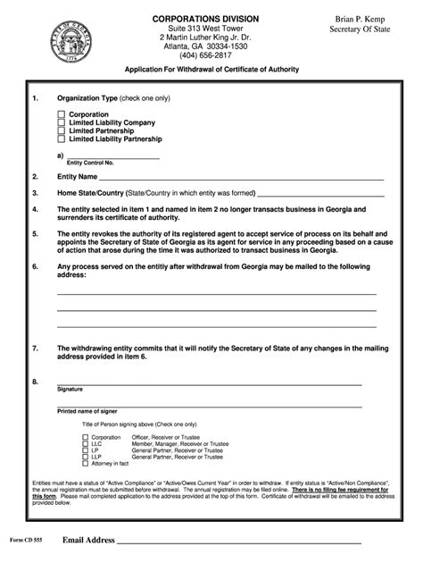 I wish to withdraw my application for the account executive position with your marketing department. Ga Withdrawal Form - Fill Out and Sign Printable PDF ...
