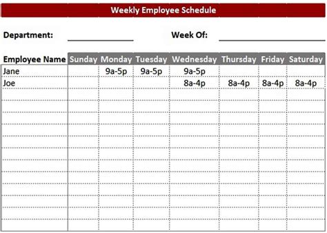 On Call Schedule Template Addictionary