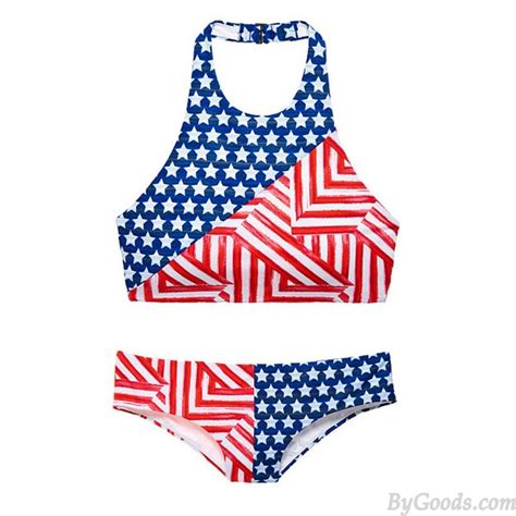 New American Flag Bikini Sports Bikini Set Swimsuit Usa Flag Swimwear Bathingsuit Bikinis