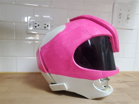Mmpr Pink Ranger Helmet Foam Pattern Template Pdf Etsy