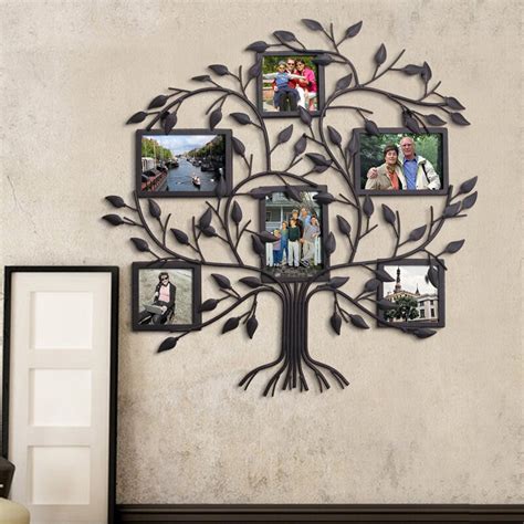 Add dimension and interest to your home with unique wall hangings. Red Barrel Studio 6 Opening Decorative Family Tree Wall ...