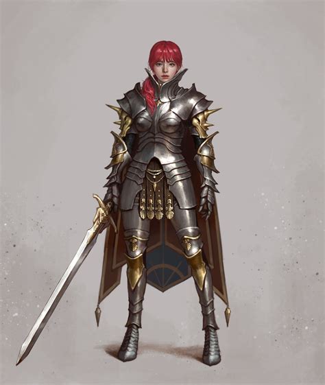 Artstation Red Haired Female Knight