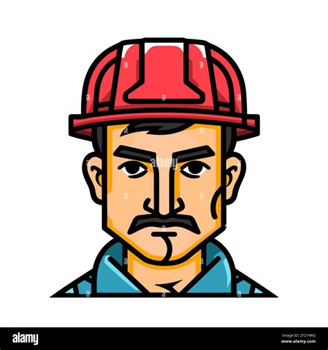 Builder Icon Construction Worker Icon Isolated Cartoon Icon Of