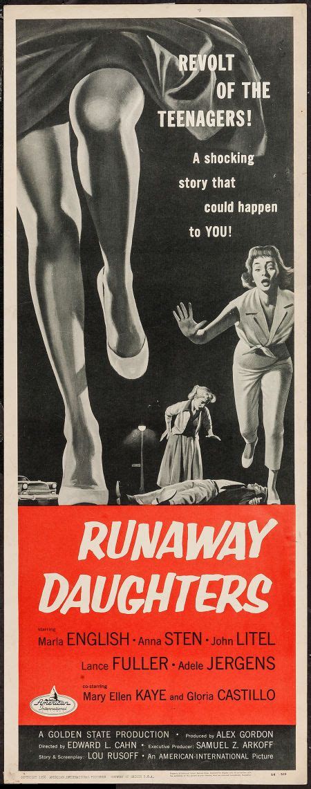 Runaway Daughters American International 1956 The Daughter Movie