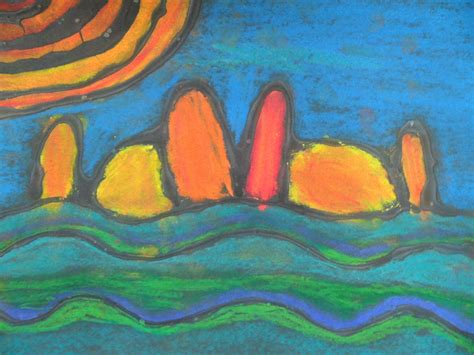 Mrs Carrolls Crayons Chalk Pastel Warmcool Landscapes