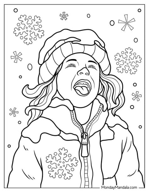 Free Snow Girl Coloring Pages