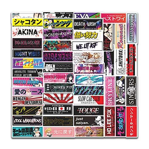 Buy 50pcs Jdm Decals Japanese Car Stickers Racing Stripes Car Window