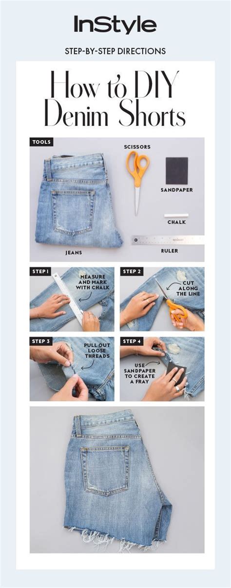 an easy four step guide on how to cut your jeans into shorts diy shorts sport shorts running
