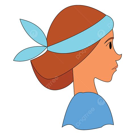 hair accessories clipart hd png girl with blue hair accessory vector illustration blue hair