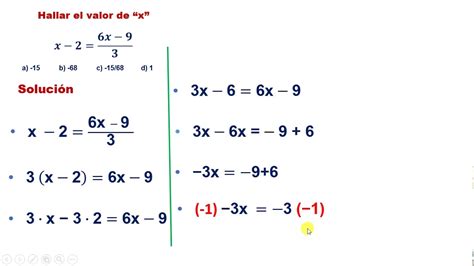 Ecuación De Primer Grado Ejercicios Resueltos Parte 2 Youtube