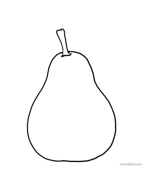 pear coloring page print. Pears are a typical fruit from temperate
