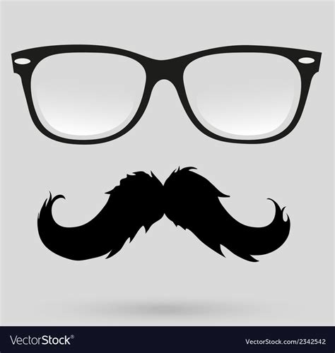 Mustache Beard And Hairstyle Hipster Royalty Free Vector
