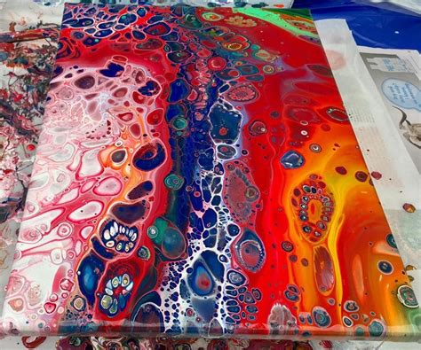 Acrylic Dirty Pour Painting Flip And Drag Made For A Friend Who