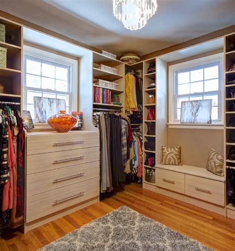 Dressing Room Walk In Closet In Spring Blossom With Window Seat