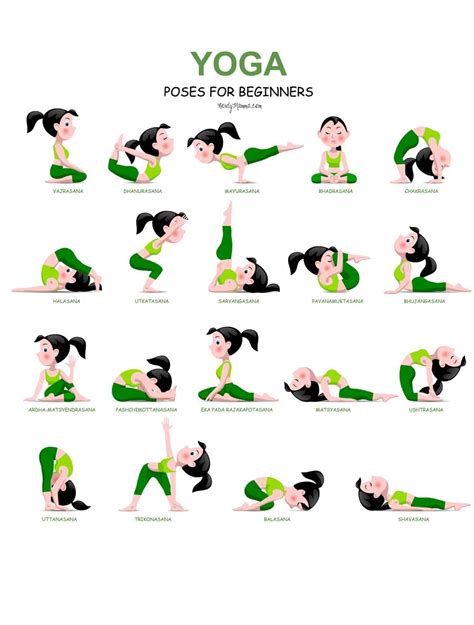 20 Easy Yoga Poses For Beginners With A Free Printable Nerdy Mamma Yoga Poses Routine For