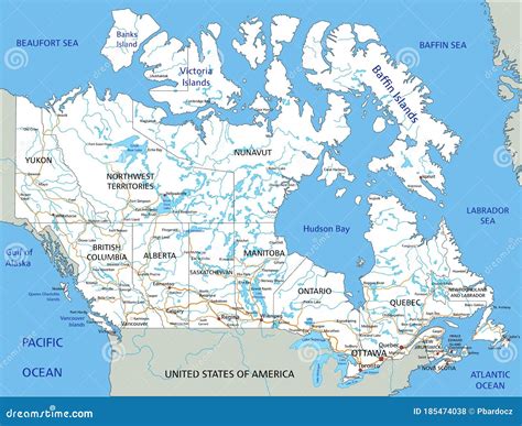 Detailed Map Of Usa And Canada With World Map Navigation Set Vector