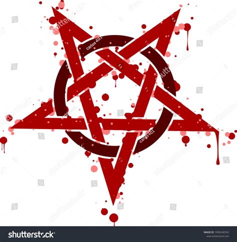Pentagram Satan Occult Devil Paganism Illustration Stock Illustration
