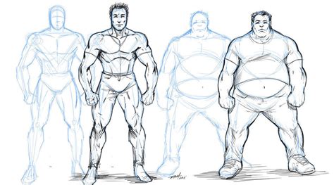 How To Draw Overweight Characters Drawing Ref