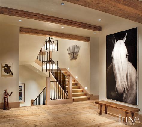 Contemporary Wooden Staircase Landing Luxe Interiors Design