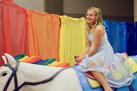 Girl Riding On Unicorn Ride Acp Entertainment