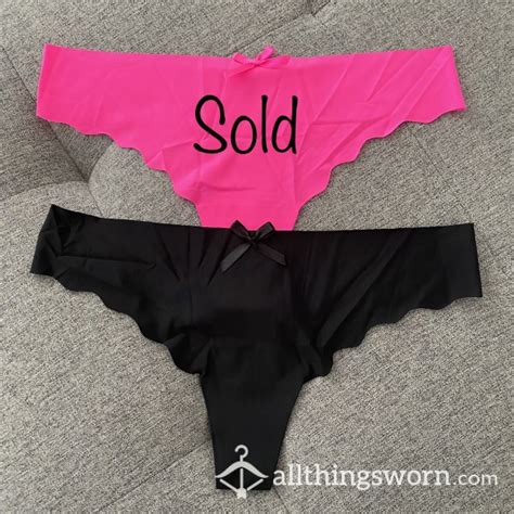 Buy Black And Hot Pink Soft Seamless Cheeky Thongs