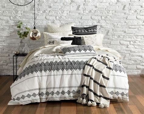 See more ideas about boho chic bedroom, bedroom decor, bedroom design. Boho-Chic Comforter Set | Ivory Ground w/ Black Embroidery ...