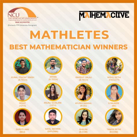 online “mathletes” quiz by mathemactive society ncuindia
