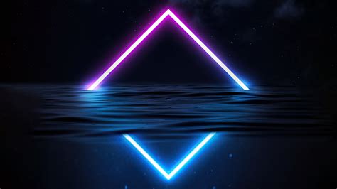 1920x1080 Glowing Triangle Neon Laptop Full Hd 1080p Hd 4k Wallpapers