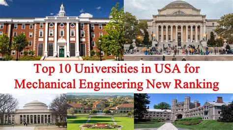 Mechanical Engineering University Ranking Usa