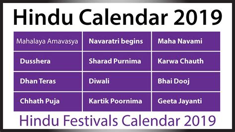 Hindu Calendar 2019 Gazetted Holidays 2019 National Holiday In