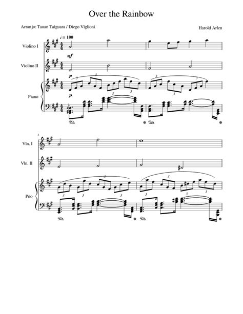 Play > press play to open the virtual piano in a separate window and use your computer the virtual piano music sheets use plain english alphabet and simple semantics, so you can enjoy the experience of playing the piano instantly. Over the Rainbow Sheet music for Piano, Violin (Mixed Trio) | Musescore.com