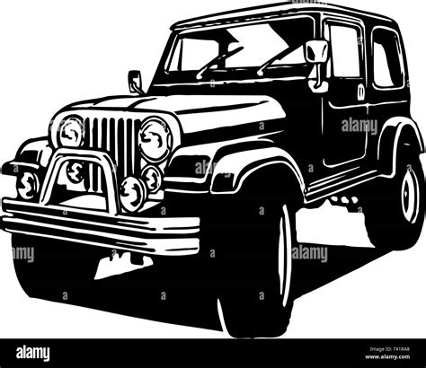 Jeep Vector Illustration Stock Vector Image And Art Alamy