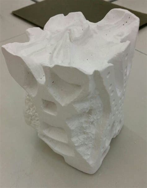Subtractive Abstract Sculpture In Plaster Abstract Sculpture Intro