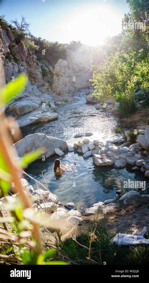 At The Deep Creek Hot Springs In California Usa Stock Photo Alamy