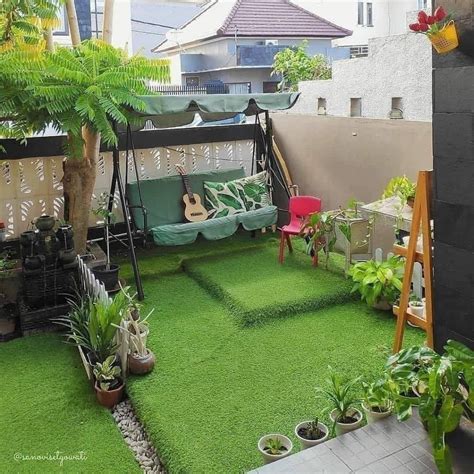 contoh gambar taman rumah minimalis  mungil sederhana tapi cantik