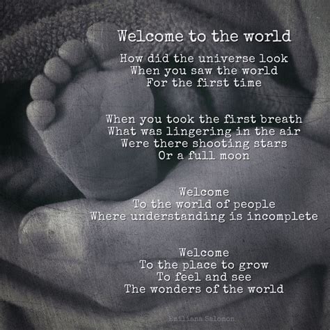 Poem Welcome To The World Poems Poems Beautiful Books
