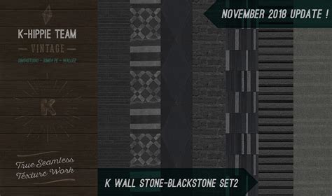 Mod The Sims 7 Walls — Stone Blackstone — Set 2