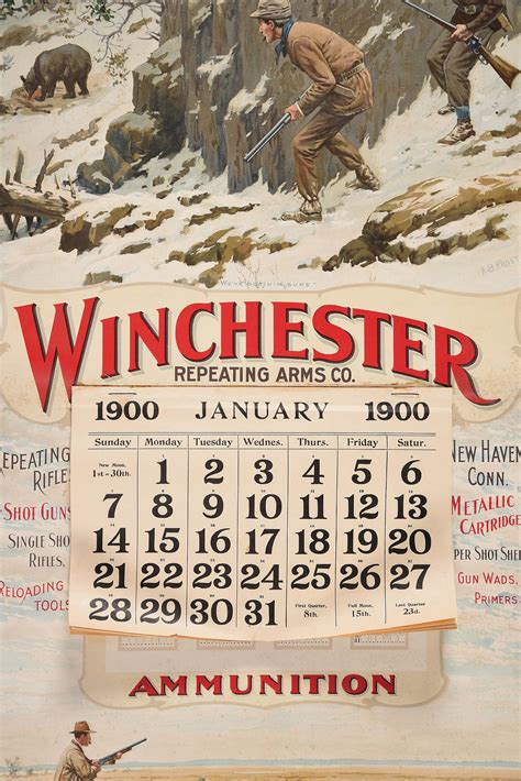 Lot Detail 1899 Winchester Repeating Arms Advertising Calender