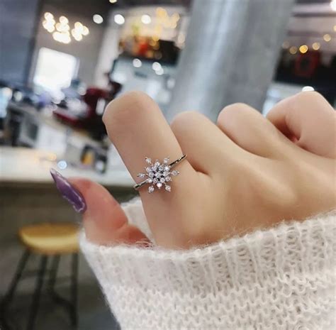 Snowflake Rings For Women Aaa Zircon Ring Wedding Ring Etsy