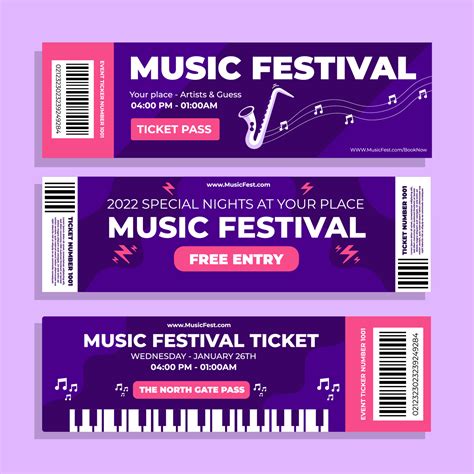 Festival Ticket Vector Art Icons And Graphics For Free Download