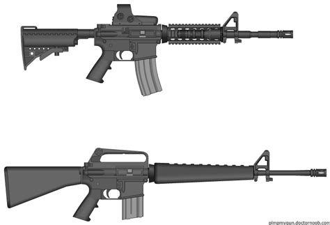 M16a1 Vs M4 Modded By Helljumpergrif On Deviantart