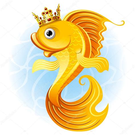 Волшебная золотая рыбка Векторное изображение ©pazhyna 16786955