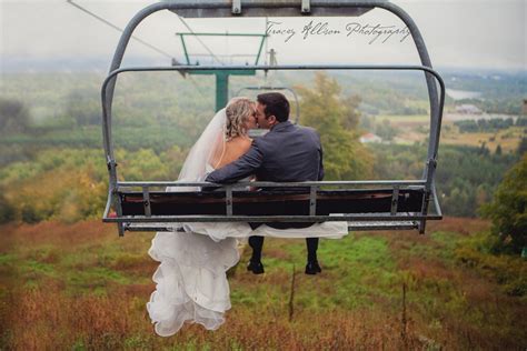 Ski Resort Wedding Chair Lift Wedding Photography Tracey Allison