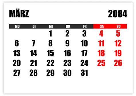 Kalender 2084 Kalendersu