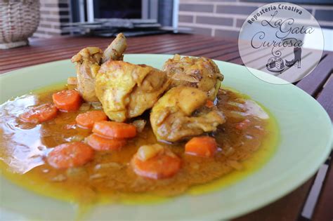 La Gata Curiosa: POLLO AL CURRY CON LECHE DE COCO