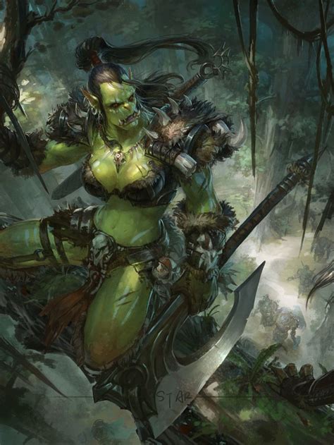 Female Orc Warrior 1181×1575 Warcraft Art Orc Warrior Fantasy Character Design